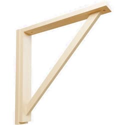 Ekena Millwork BKT02X17X17TRRW Traditional Shelf Wood Brackets, 2 1/2