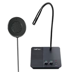 CallToU Window Speaker Intercom System Intercoms 2 Way Anti-Interference Intercommunication Microphone Counter Intercoms for Business, Bank, Office, Hospital, Store, Station, School, Counter, Home