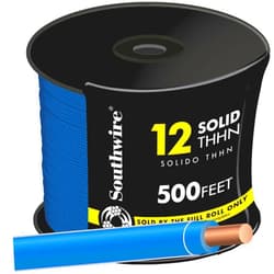 Southwire Building Wire 12 Ga, 1 Conductor 20 Amp 600 V 90 Deg C 500 ' Blue