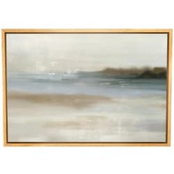 SIGNLEADER Framed Canvas Print Wall Art Pastel Gray Blue Watercolor Landscape Abstract Shapes Illustrations Modern Art Decorative Minimal Relax/Calm for Living Room, Bedroom, Office - 24