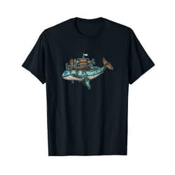 Visit The Steampunk Odyssey Apparel STEAMPUNK WHALE ODYSSEY Fantastical Mechanical Intricate T-Shirt