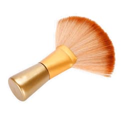 Acouto Neck Duster Soft Large Fan Shaped Barber and Salon Brush Gold Brush Hair Face Hair Cleaning Brush Hair Cutting Tools for Cleansing Face and Neck Hair and Brush Gold Brush