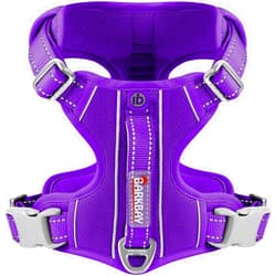 BARKBAY Dog Harness No Pull with ID Tag Pocket - Heavy Duty, Reflective, Easy Control for Large Dogs (Purple,L)