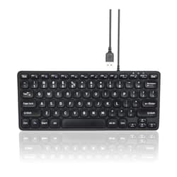 Perixx PERIBOARD-432 Wired Mini USB Keyboard - X Type Scissor Keys - Big Print Keys - US English, Black