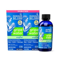 Mommy's Bliss Gripe Water Original, Infant Gas & Colic**, Gripe Water for Babies, Gentle & Safe, 2 Weeks+, 4 Fl Oz (Pack of 2)