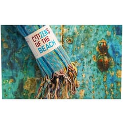 Citizens of the Beach Bohemian Hand Loomed Turquoise Beach Bath Towels - 100% Turkish Cotton - Sand Resistant Highly Absorbent Fast Drying & Super Soft - Peshtemal Boho Towel Blanket
