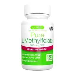 Igennus Healthcare Nutrition Pure Folate 400mcg, Optimized Methylfolate, Clean Label, 180 Small Tablets, Lab Verified, Vegan & Hypoallergenic, Supplement for Men & Women, Pregnancy, Mood, & Heart Health, by Igennus