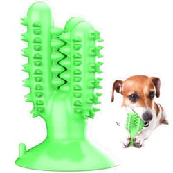 CEESC Dog Toothbrush Chew Toys Dog Teeth Cleaning Stick,Puppy Brushing Dental Oral Care for Small Medium Large Dogs (Green)