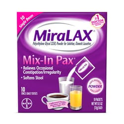 MiraLAX Laxative Powder Packets 10.0 ea. (Quantity of 5)
