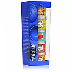 Kusmitea Kusmi Tea - Afternoon Tea Sampler - Assortment of 5 Exclusive, Flavored, Loose-Leaf Black & Green Tea Blends Including Prince Vladimir, Kasmir Tchai & AquaExotica in Eco-Friendly Metal Tins