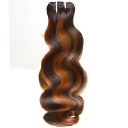 MLIP Raw Bundles Human Hair Body Wave, No Tangle Shedding, Keep Texture Silky Soft After Multiple Washes, 15A Raw Indian Hair Bundles 20 Inches, Brown Highlight Bundles