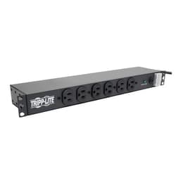 Tripp Lite 14-Outlet Rackmount PDU Surge Protector Power Strip, 15A, 120V, 3000 Joules Protection, 15ft Cord with 5-15P Plug, 1U Horizontal Rack Mount, Lifetime Manufacturer's Warranty (DRS-1215)