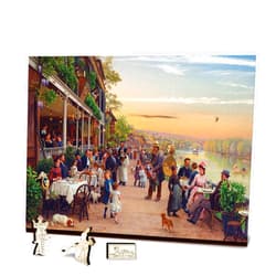 Doctor Puzzle Philosophy of the game Doctor Puzzle Wooden Puzzles for Adults 150 Pieces - Double-Sided Wooden Jigsaw Puzzles with Unique Shapes - Sunday in The Bas-Meudon - Gift Family Game 11 x 7 Inch for Adults and Teens