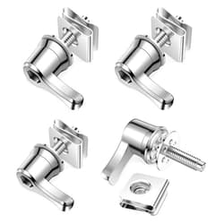 Amazicha Saddlebag Locks Fastener Bolts Saddle Bag Mounting Hardware Theft Deterrent System Locks Fit for Harley Davidson Touring Street Glide Electra Glide Road Glide Softail 1992-Later (Chrome)