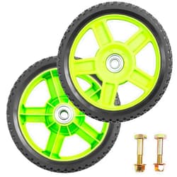 Saiyugty 2 Pack 8 x 1.75 Lawn Mower Wheels Kit for Push Mower, 2 Wheels, 2 Bolts, 2 Nuts, 8