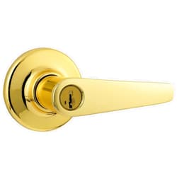 Kwikset 405DL-S Delta Keyed Entry Door Leverset with SmartKey - Polished Brass
