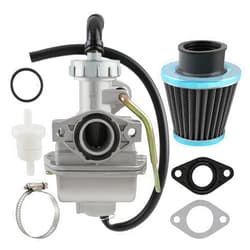 AUTOKAY PZ20 Carb Carburetor 49cc 70cc 90cc 100cc 110cc 125cc Coolster NST for Chinese ATV Quad Go kart 4 strokeSUNL TAOTAO JCL for Honda CRF50F XL75 CRF80F XR50R Carb with Gasket Air Filter