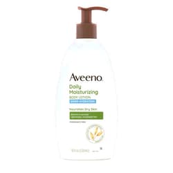 Aveeno Sheer Hydration Daily Moisturizing Fragrance-Free Lotion with Nourishing Prebiotic Oat, Fast-Absorbing Body Moisturizer for Dry Skin with Lightweight, Breathable Feel, 18 fl. oz