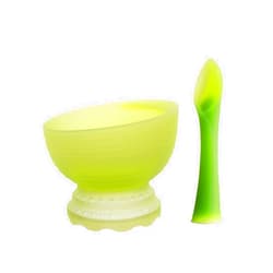 Olababy 2 Piece Baby Led Weaning Advanced Feeding Set, Includes Training Spoon and Steambowl