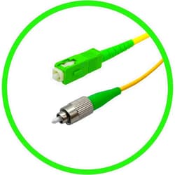 PacSatSales Fiber Optic Patch Cable - Single Mode - SIMPLEX - OS1-9/125um (1M, FC/APC to SC/APC)