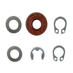Gtpartes 6PCS Heavy Duty Pan Seal Kit Fit for Cuisinart Bread Maker Model CBK-100 CBK-100SS Includes Seal Stainless Steel Flat Washer Clip and E-Clip Installation Guide Kitchen Breadmaker Machine Parts