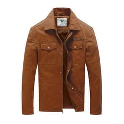 WenVen Men's Casual Canvas Cotton Military Lapel Jacket