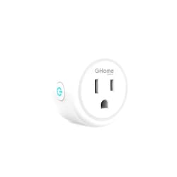 GHome Smart Mini Plug, Wi-Fi Outlet Socket Compatible with Alexa and Google Home, Remote Control with Timer Function, No Hub Required, ETL FCC Listed (1 Pack), White