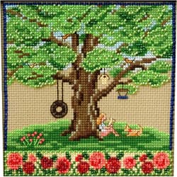 Mill Hill Summer Oak Beaded Counted Cross Stitch Kit Mill Hill 2017 Mighty Oak Quartet Series MH171713