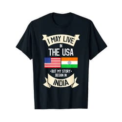 India Country Moments Tees American Flag UAD Indian India Gift Roots T-Shirt T-Shirt
