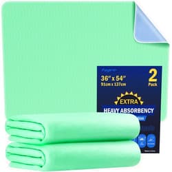 FYGRIP 2 Pack 36” x 54” Extra Heavy Absorbency Washable Underpads, Waterproof Nursing Pads Incontinence Bed Pads, Reusable Washable Pee Pads for Dogs, Diaper Changing & Adults, Mattress Protector
