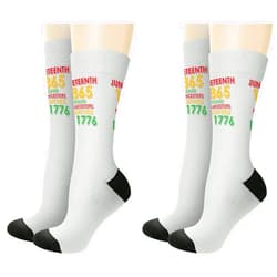 ThisWear Juneteenth 1865 Because My Ancestors Weren't Free In 1776 Novelty Crew Socks