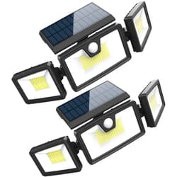 Starmell Solar Outdoor Lights Motion Sensor Waterproof 2 Pack 188 LED Solar Powered Flood Lights Garden 2000LM Solar Security Lights with 3 Adjustable Heads for Outside Yard