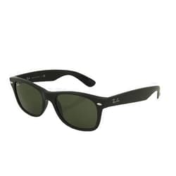 Ray-Ban Ray_Ban New Wayfarer Sunglasses (Matte Black Frame 55mm), Matte Black Frame Solid Black G15 Lens, 55 mm (NON- POLARIZED)