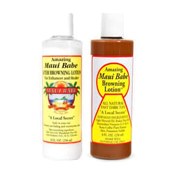 Maui Babe Before And After Browning Lotion, [2-Pack]- Before And After Sun Tan, Made In USA, 8 Ounces