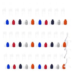 JOYWEE (30 Pack, Multi Color Caps) 30ml PE Pen Plastic Bottle with Childproof Cap for Vape Liquid, Light Oil, Paint, dropper bottle eliquid bottle liquid bottle squeeze bottle TIP Dropper Bottle