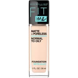 Maybelline New York Maybelline Fit Me Matte + Poreless Liquid Foundation Makeup, Fair Ivory, 1 fl; oz; Oil-Free Foundation 1 Count Bottle 1 fl oz. 105 FAIR IVORY