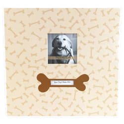 MCS Expandable 10-Page Pet Scrapbook Album with Photo Opening Cover and 12 x 12 Inch Pages, 13.5 x 12.5 Inch, Dog