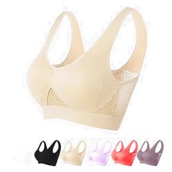 Fiopet 2024 New Breathable Cool Liftup Air Bra, Upgrade Full Support Sports Bra Large Size Lift Up Air Bra for Women