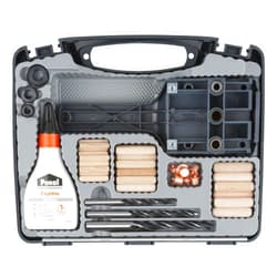 Wolfcraft Universal Dowelmaster Set, 78 Pcs. I 4645000 I The Complete Starter Set For All Standard Wood Dowel Joints