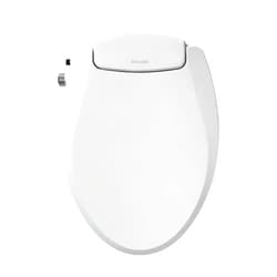 Brondell Bidet Toilet Seat Non-Electric Swash Ecoseat, Fits Elongated Toilets, White - Dual Nozzle System, Ambient Water Temperature - Bidet with Easy Installation