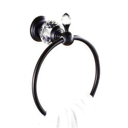 Nokozan Luxury Crystal Series Oil-Rubbed Bronze Fished Batrhoom Towel Ring Holder Wall Mouted
