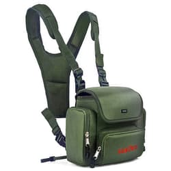 SEAKRU Binocuar Harness Chest Pack, Bino Harness with Rangefiner Pouch, Bino Case with Rain Cover