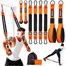 KUTIZE Resistance Bands, Exercise Bands with Handles, Door Anchor, Heavy-Duty Tricep Workout Equipment for Pushdowns, Bicep Curls, Face Pulls, Home Gym Equipment Training for Back, Abs, Triceps