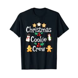 Baking Stars Funny Bakers Gifts Bakers Christmas Cookie Crew Family Baking Team Holiday Cute T-Shirt