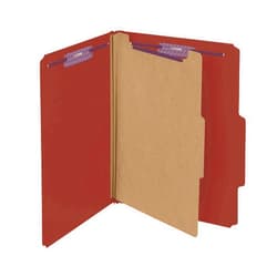 Smead Pressboard Classification File Folder with SafeSHIELD Fasteners, 1 Divider, 2