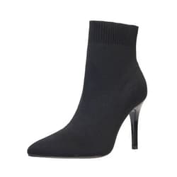 Bplangat Ankle Boots for Women Stiletto Heels Pointed Toe Sock Booties Comfortable Dressy Stretchy Short Boot, US Size 6-12