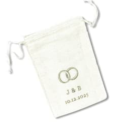 Clementine Wedding & Party Personalized Wedding Ring Bag (Wedding Bands)