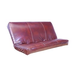 FutonX Queen Size Futon Cover Only Bonded Leather Premium Collection Fits 6-8 inch Futons Mattress (Cappuccino)