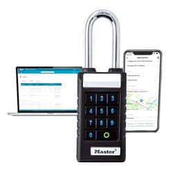 Master Lock 6400EURLJENT Professional Bluetooth Smart Padlock [Bluetooth Compatible with Smartphones] [Long Shackle] [Weatherproof]
