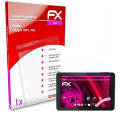 AtFoliX Plastic Glass Protective Film compatible with Archos Oxygen 101S Ultra Glass Protector, 9H Hybrid-Glass FX Glass Screen Protector of plastic